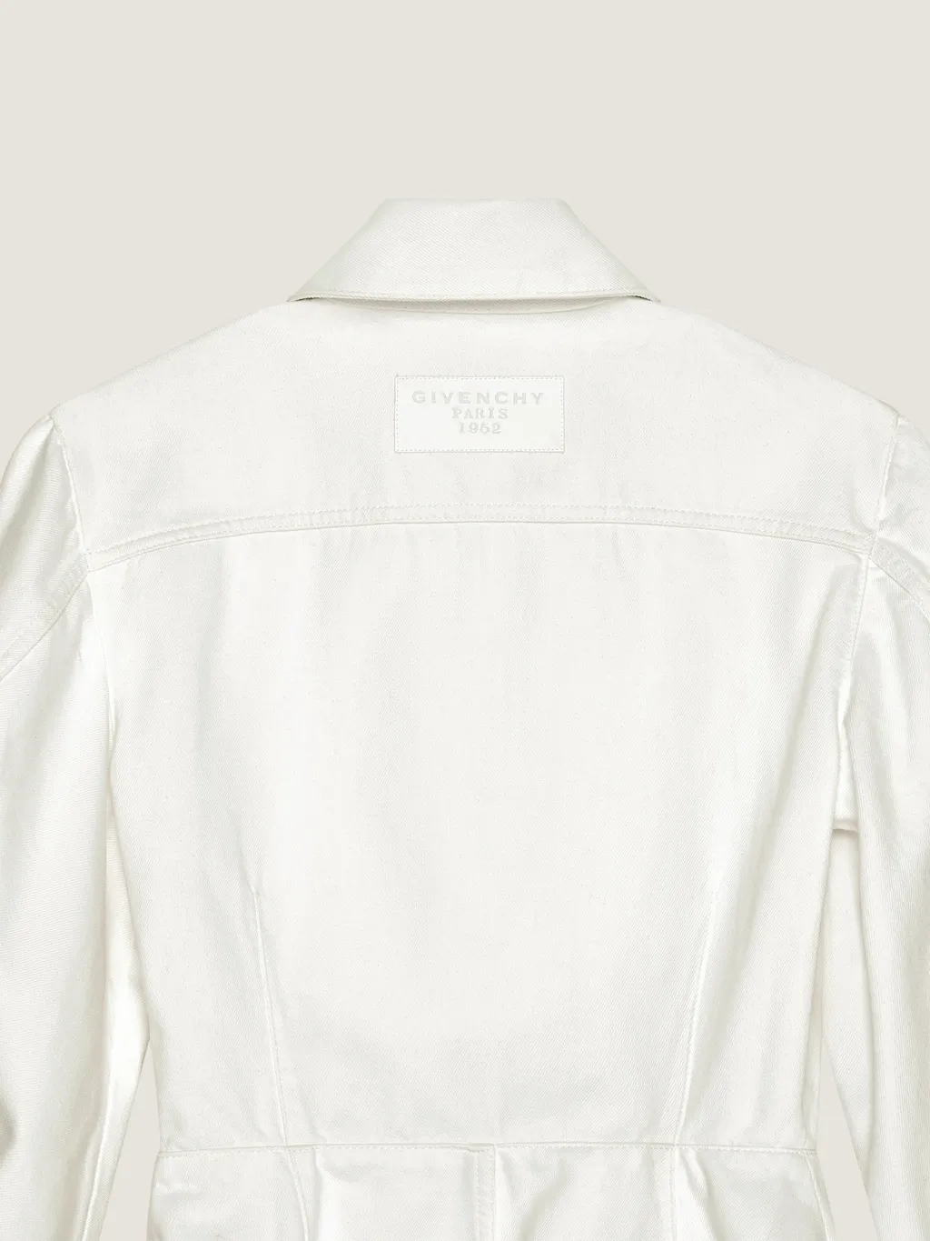 Cocoon Mini Dress In White Denim