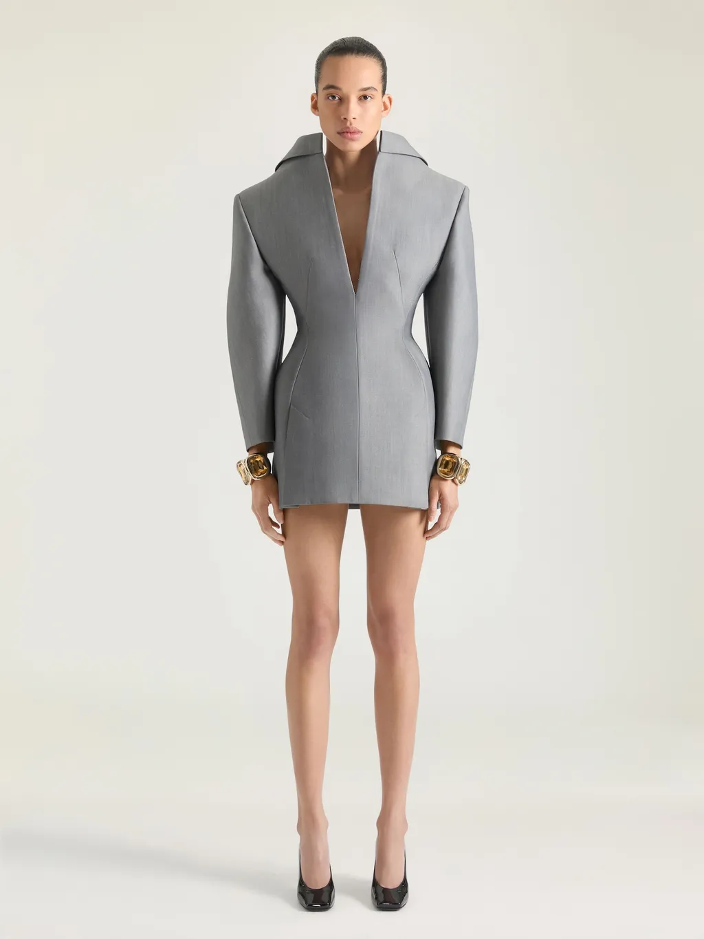 Back-To-Front Tailored Dress In Wool