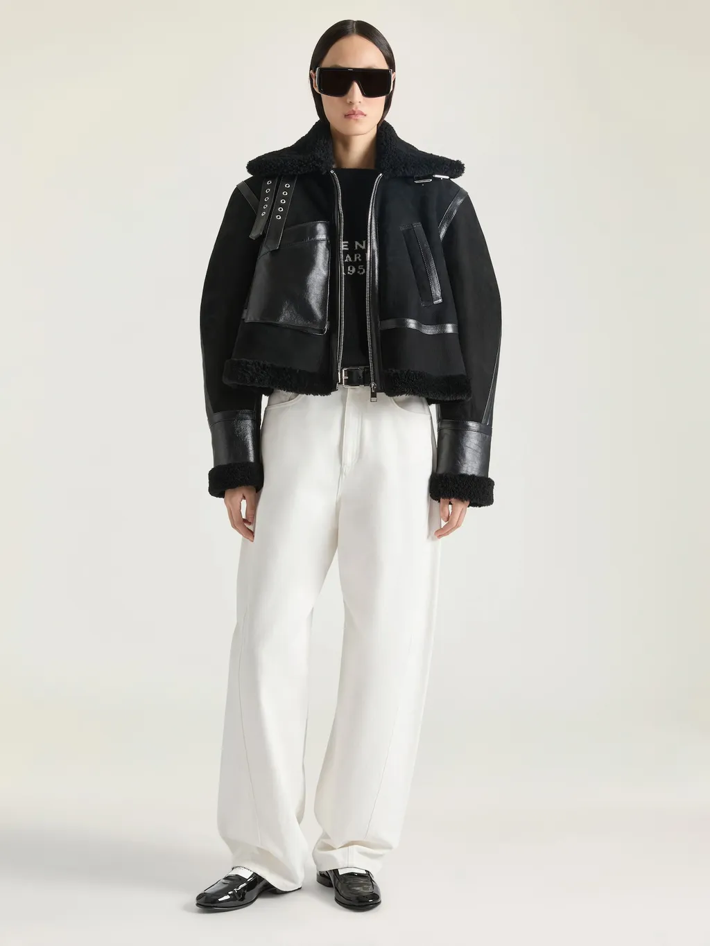 Aviator Jacket In Shearling