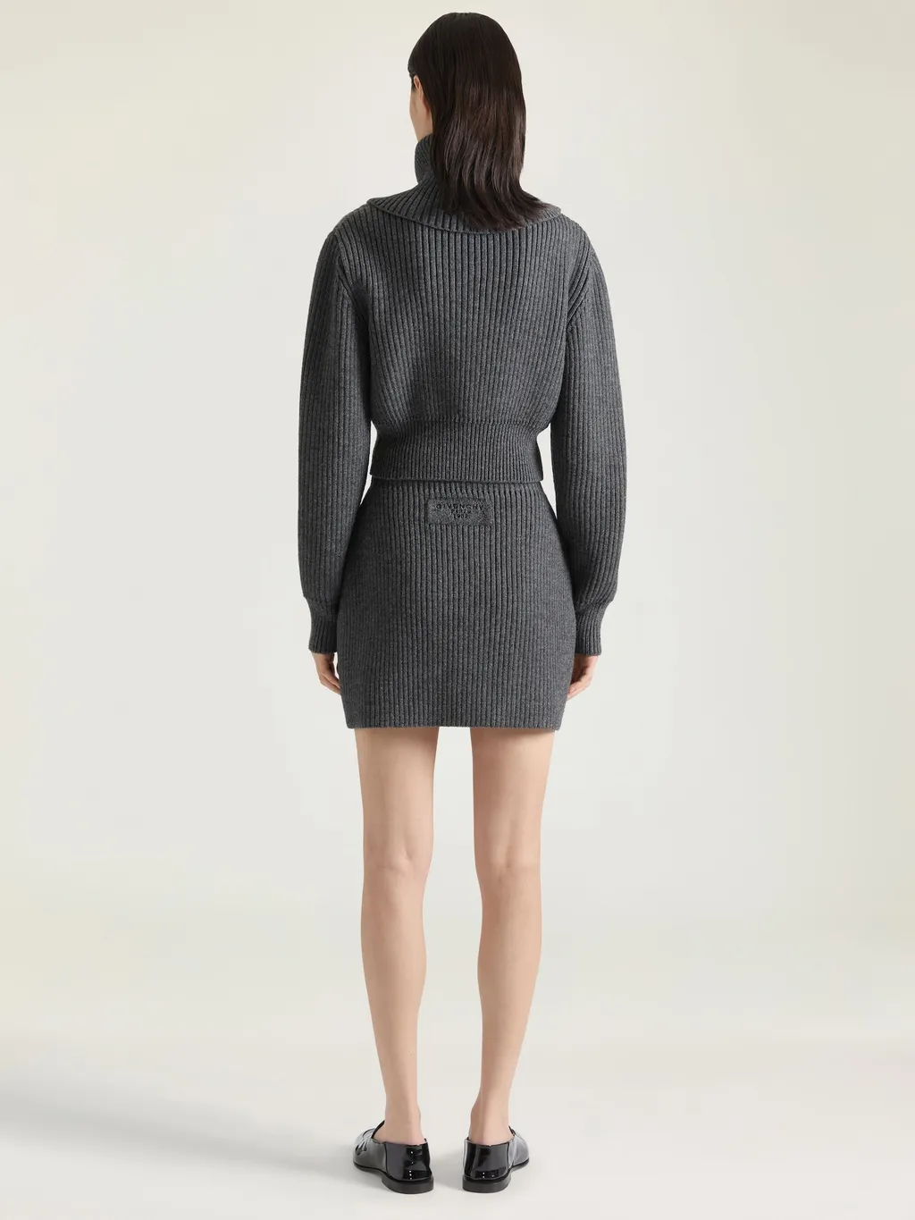 Mini Pencil Skirt In Wool