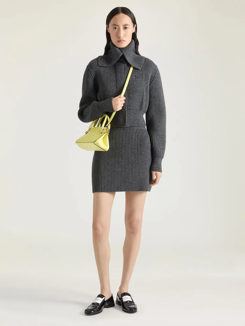 Mini Pencil Skirt In Wool