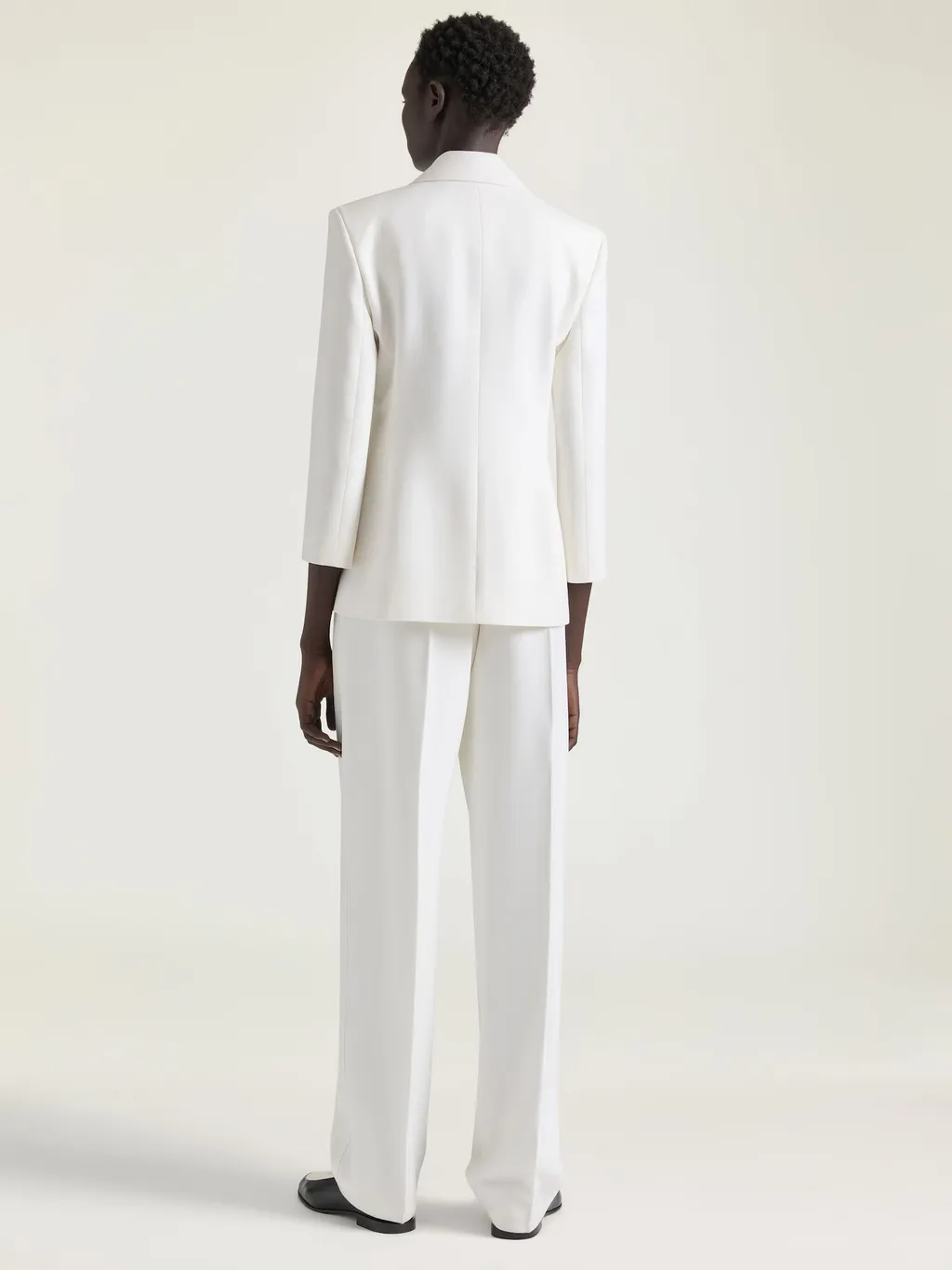 Double Pleat Pants In Wool