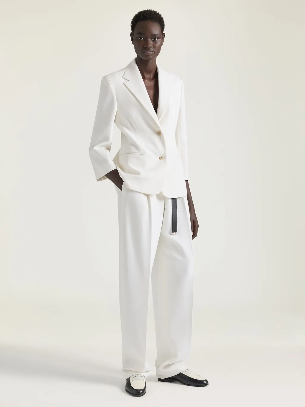 Double Pleat Pants In Wool