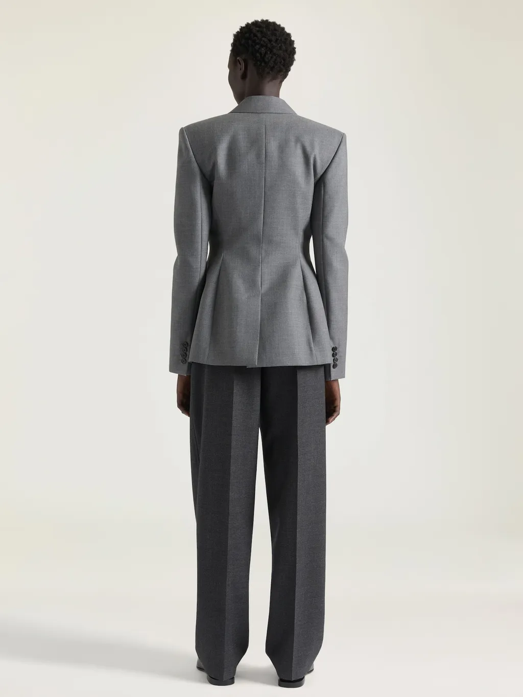 Double Pleat Pants In Wool