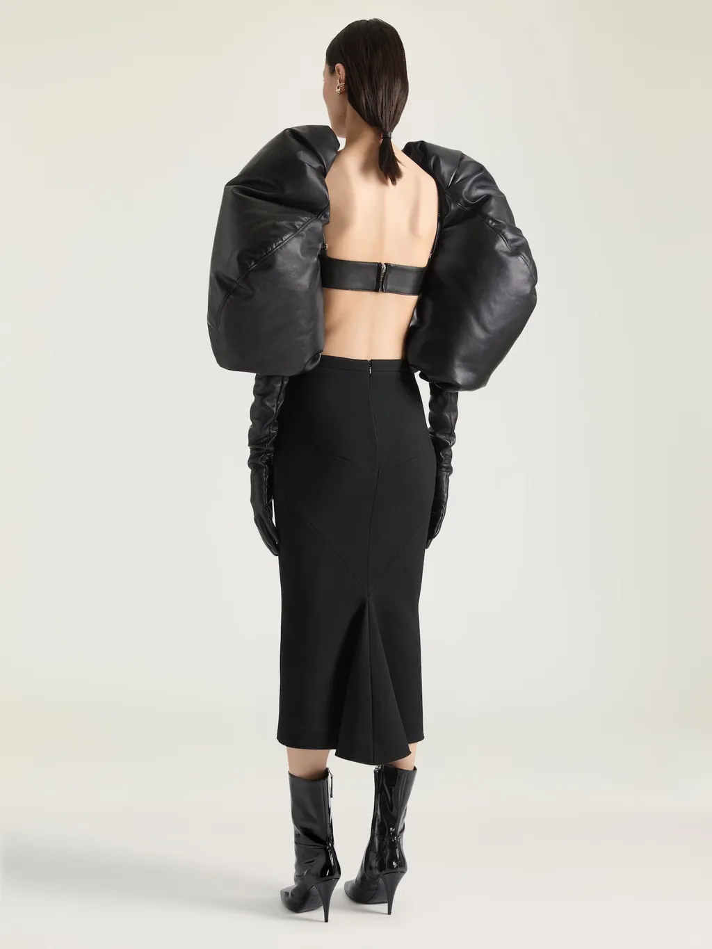 Bullet Bra Top In Leather