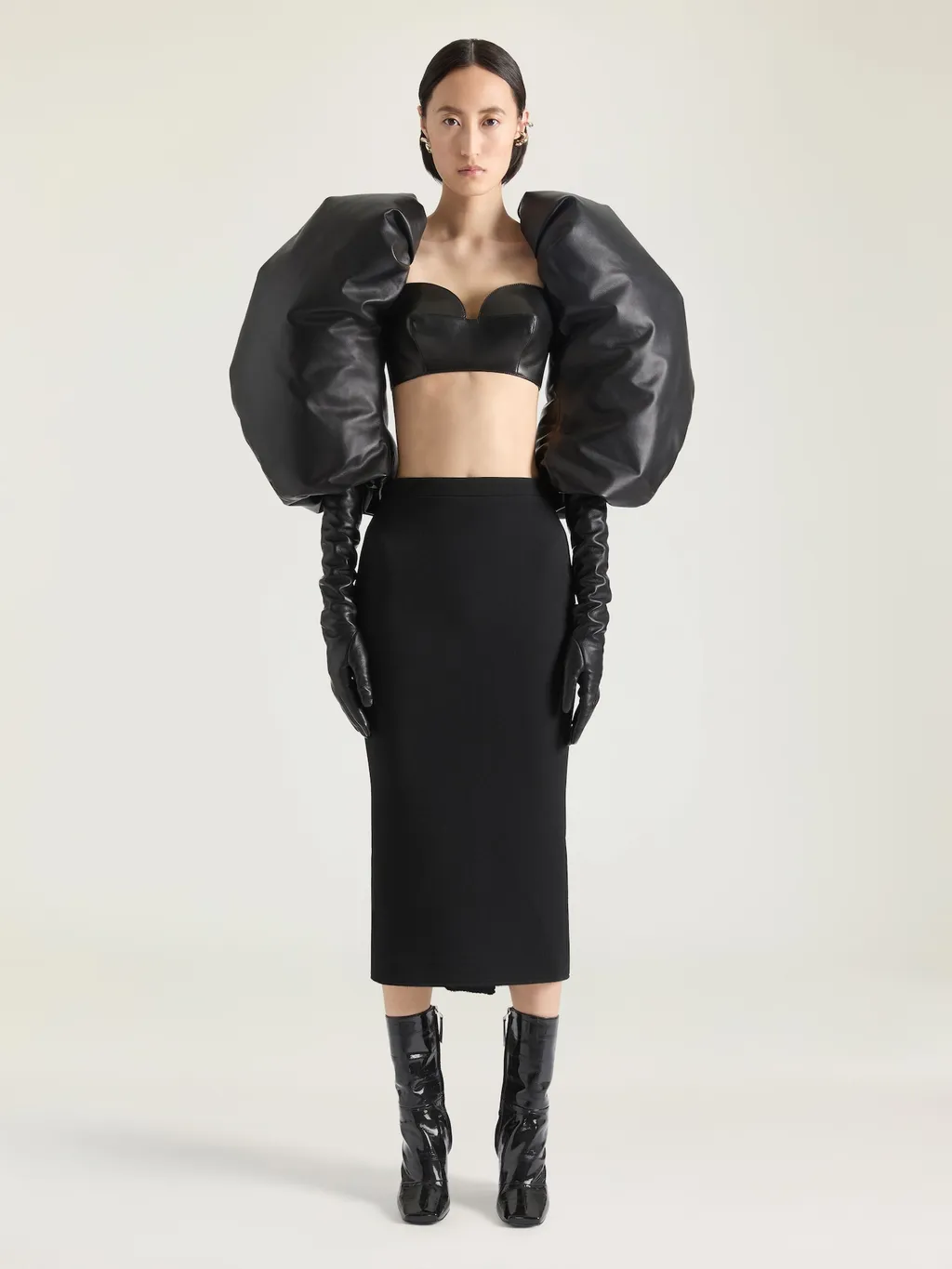 Bullet Bra Top In Leather