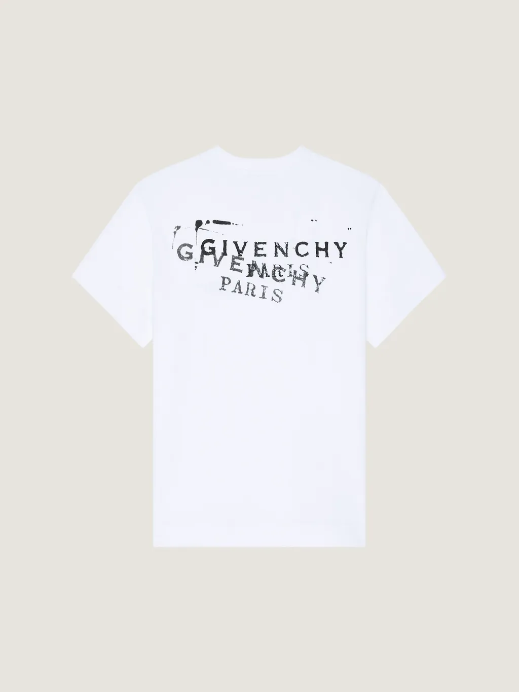 T-Shirt In Cotton With Givenchy Stamp Print