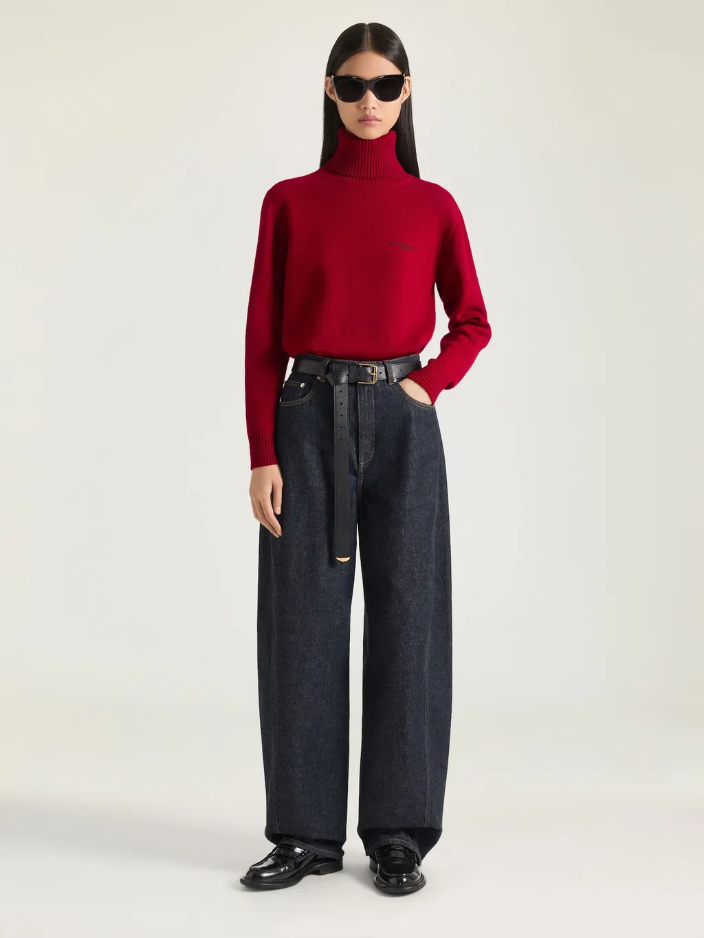 Givenchy Paris Signature Embroidered Turtleneck Sweater