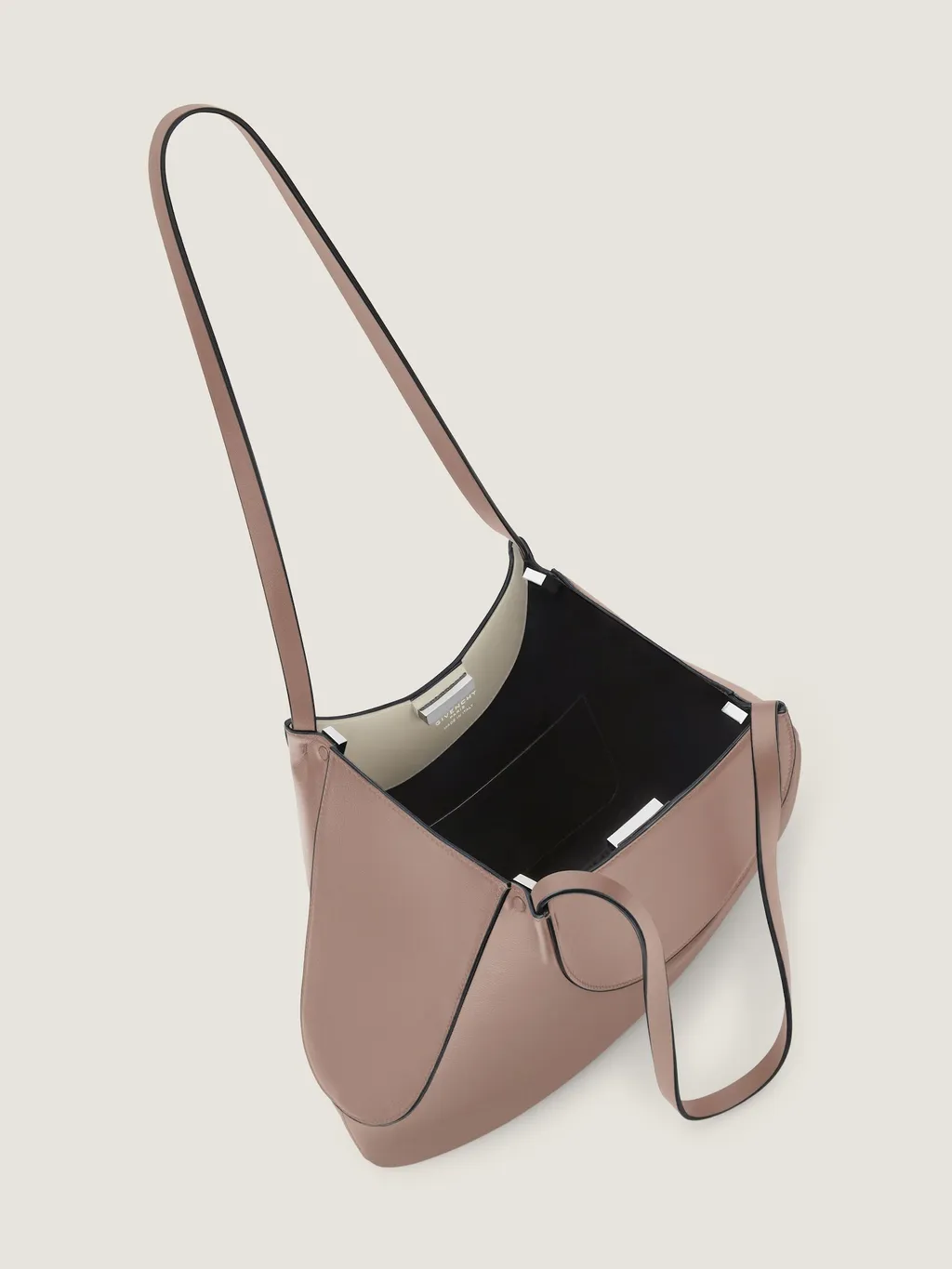Small Facet Tote Bag In Grained Leather