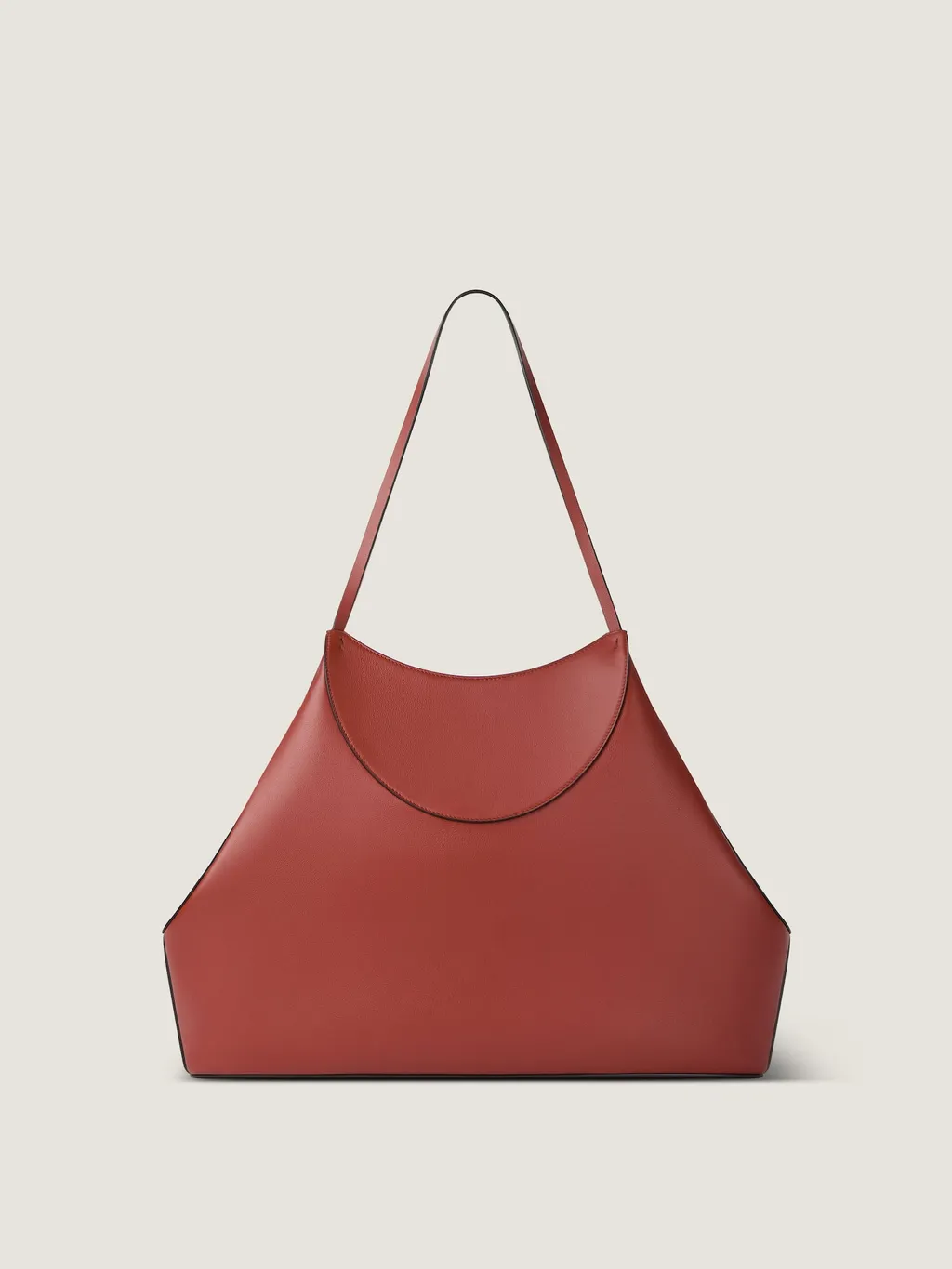 Medium Facet Tote Bag In Grained Leather