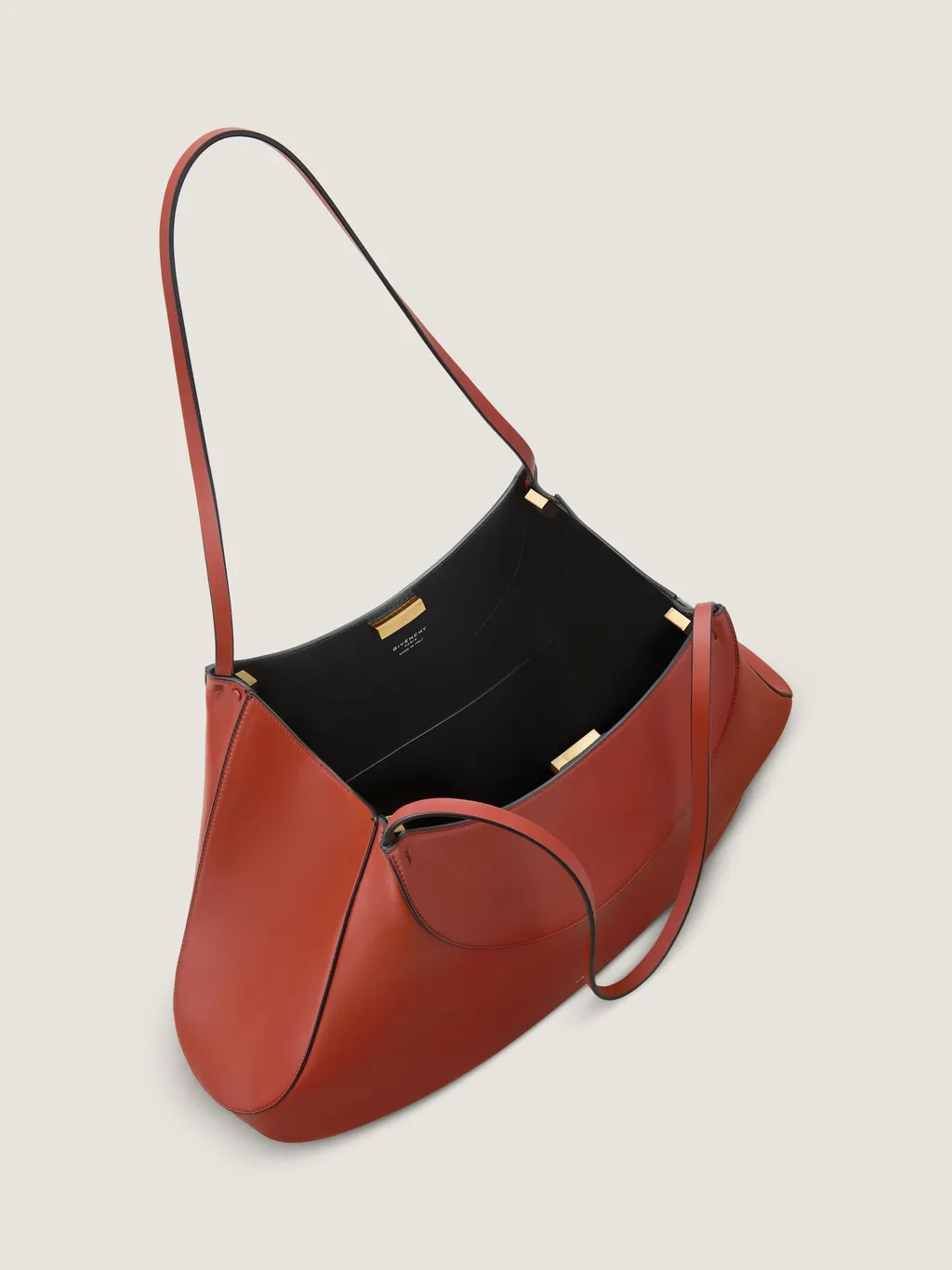Medium Facet Tote Bag In Grained Leather