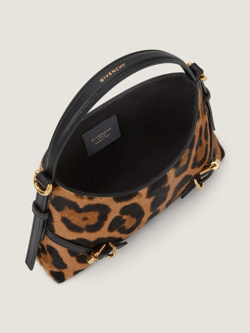 Nano Voyou Bag In Pony Effect Leather With Leopard Pattern