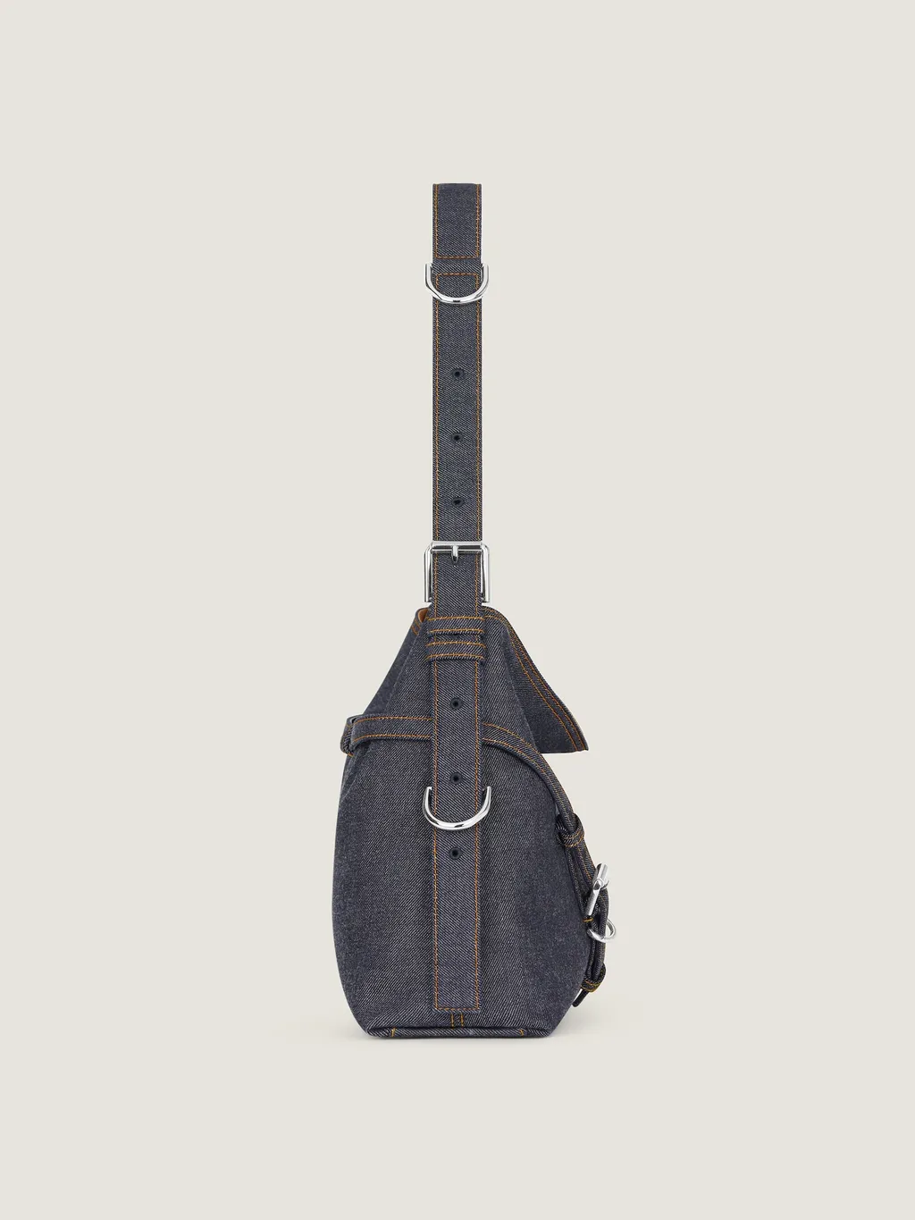 Medium Voyou Bag In Denim