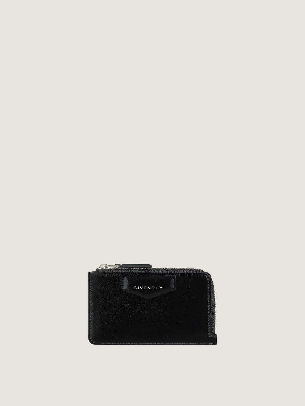 Antigona Zipped Card Holder In Box Leather