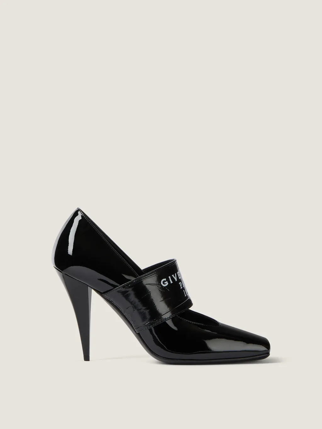 Sliced Square Givenchy Tape Pumps In Patent Leather