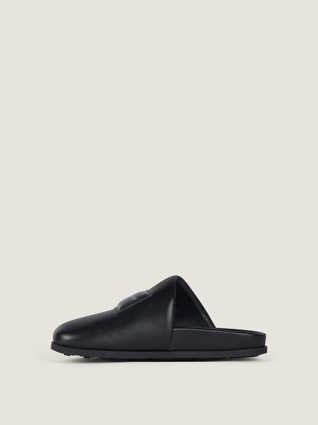 Label Flat Mules In Nappa Leather
