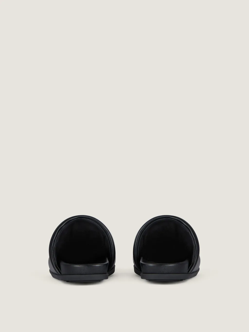 Label Flat Mules In Nappa Leather