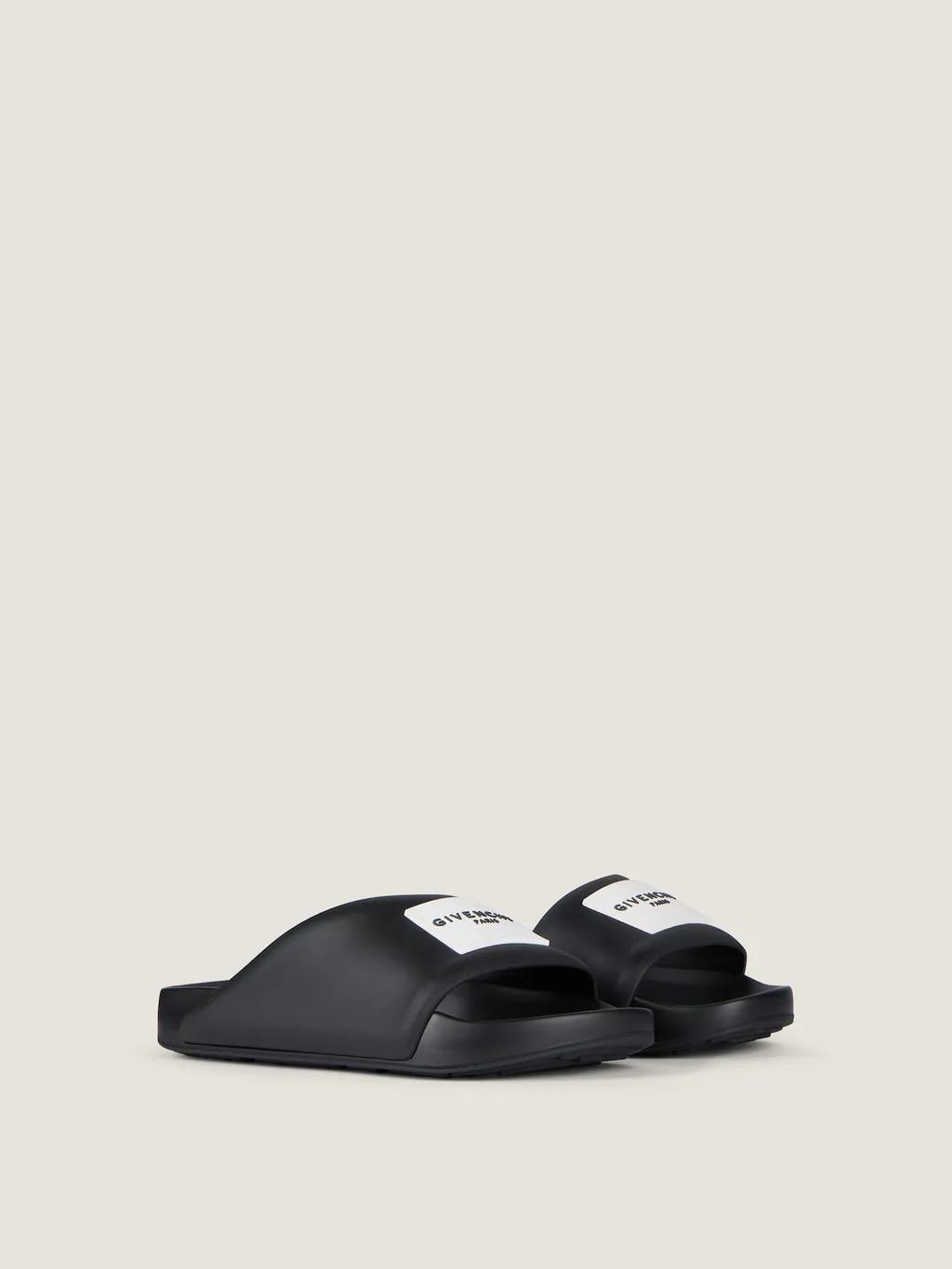 Label Flat Mules In Rubber