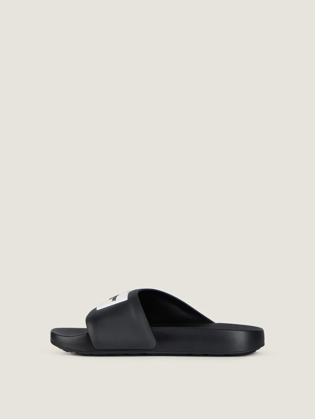 Label Flat Mules In Rubber