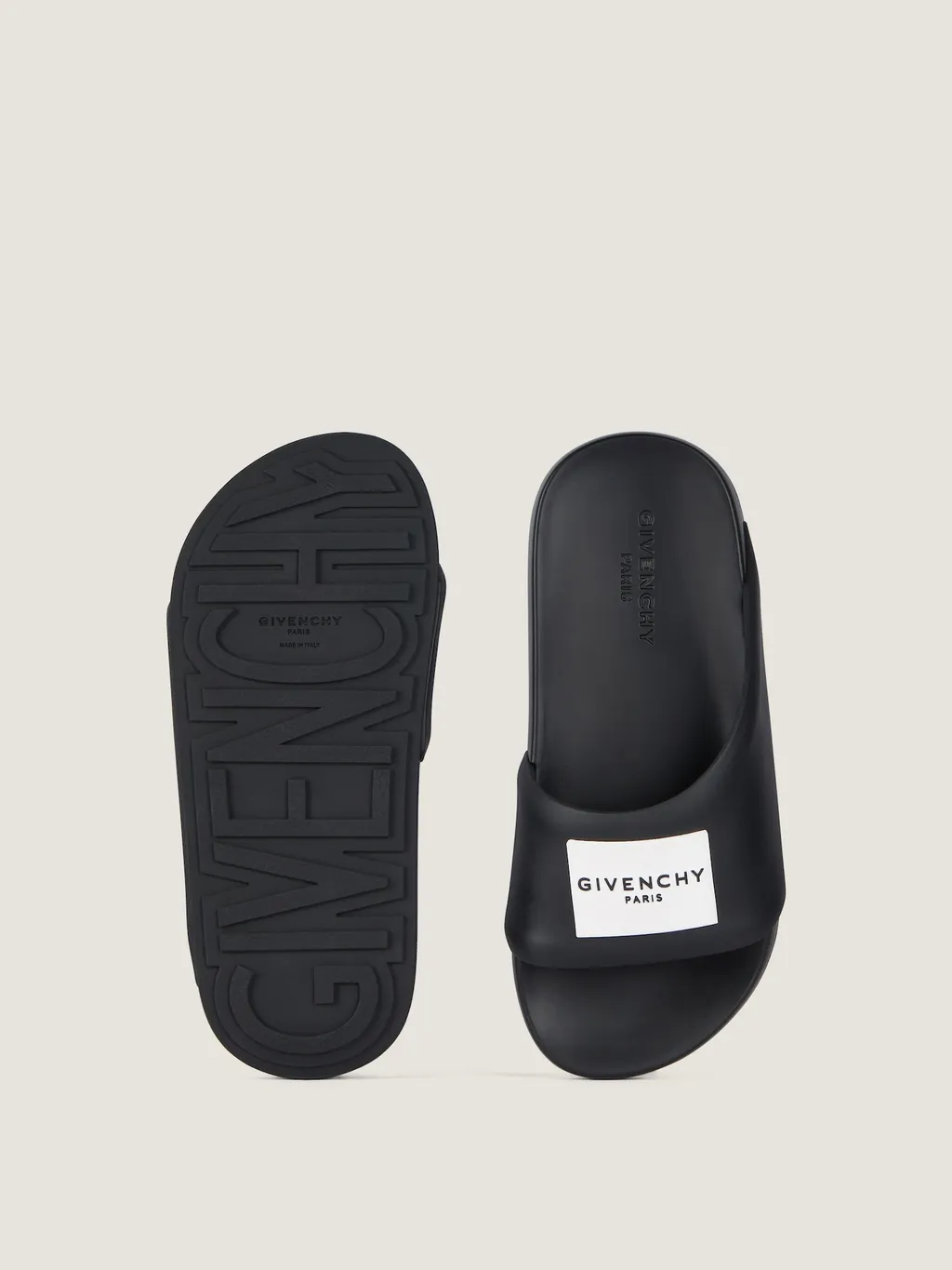 Label Flat Mules In Rubber