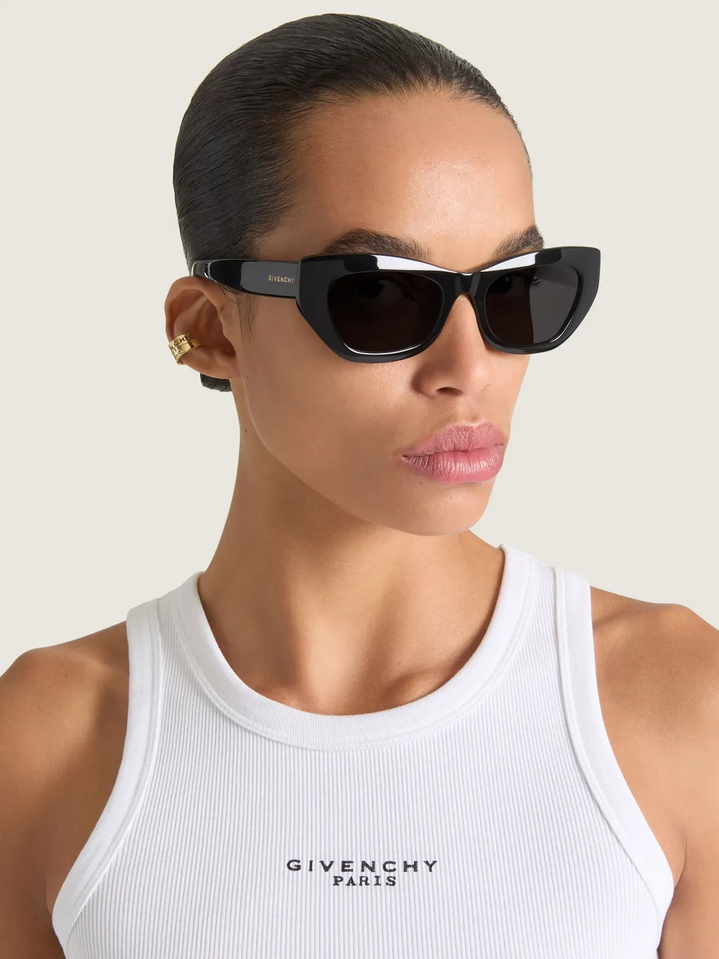 Givenchy Tape Earcuff In Metal And Enamel