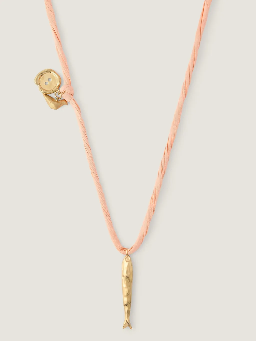 Lucky Charms Necklace In Silk And Metal