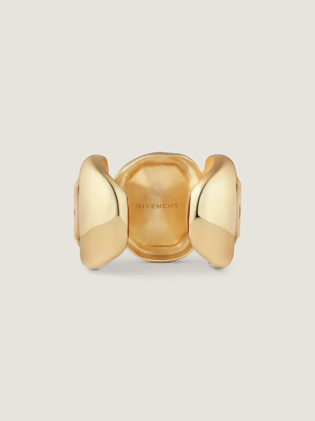 Sculptural Crystal Cuff In Metal And Crystals