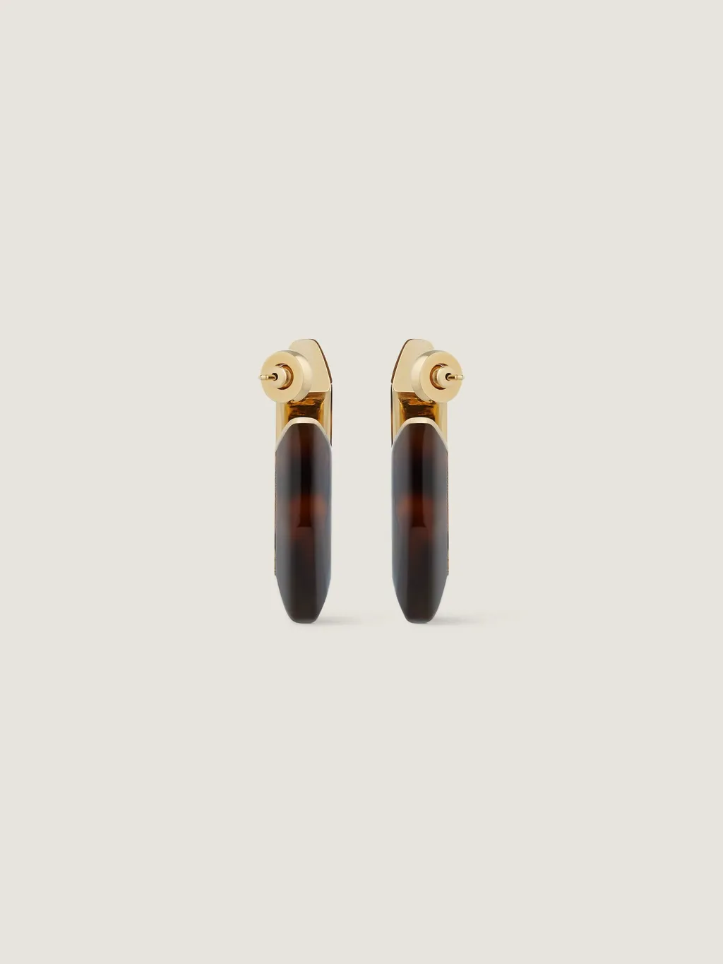 Chain Earrings In Metal And Resin