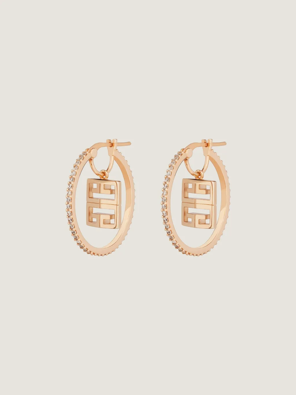 4G Earrings In Metal With Crystals