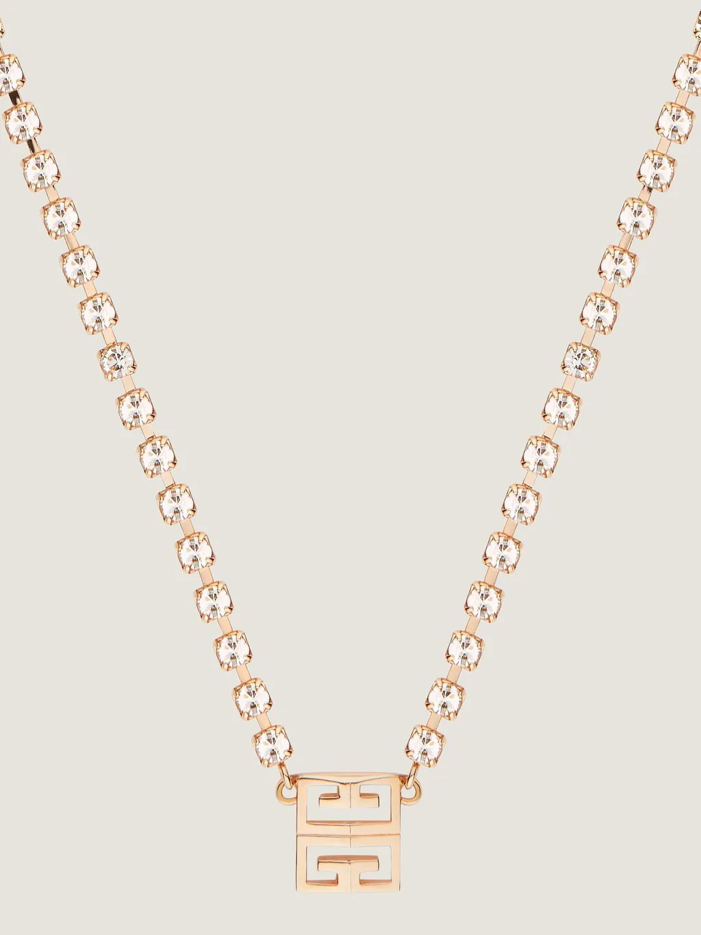 4G Necklace In Metal With Crystals