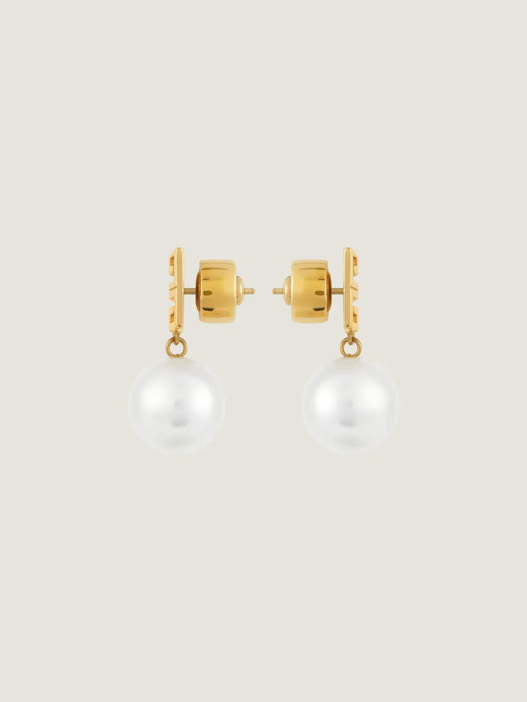 4G Earrings In Metal With Pearls