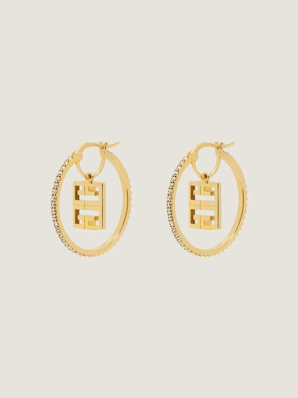 4G Earrings In Metal With Crystals