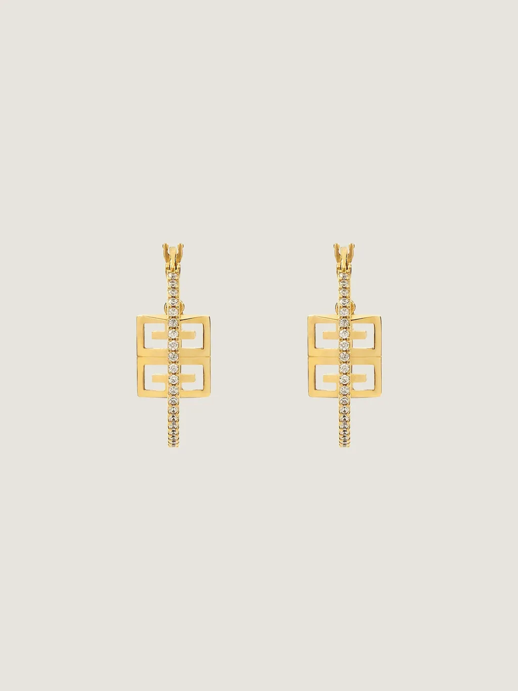 4G Earrings In Metal With Crystals