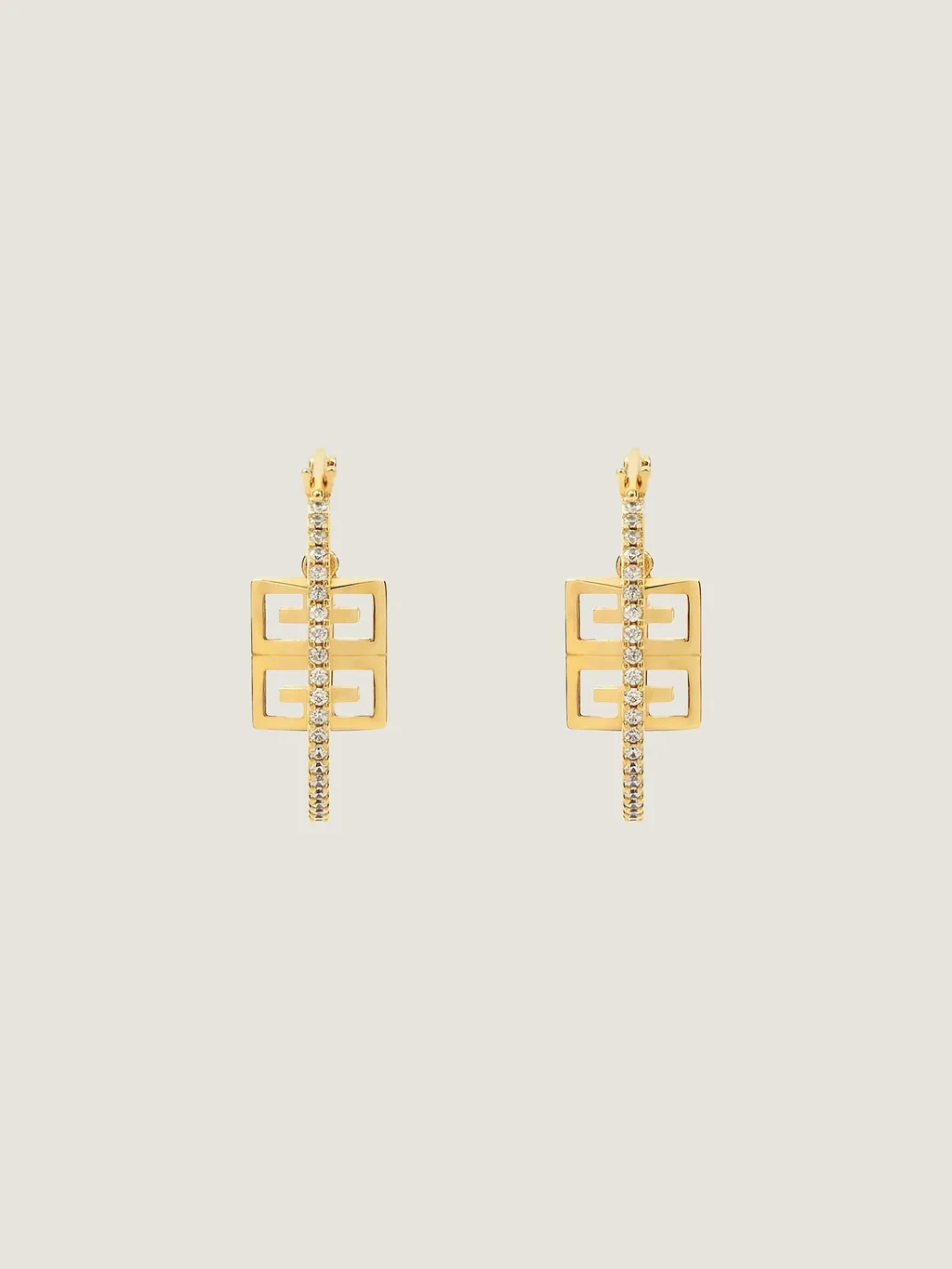 4G Earrings In Metal With Crystals