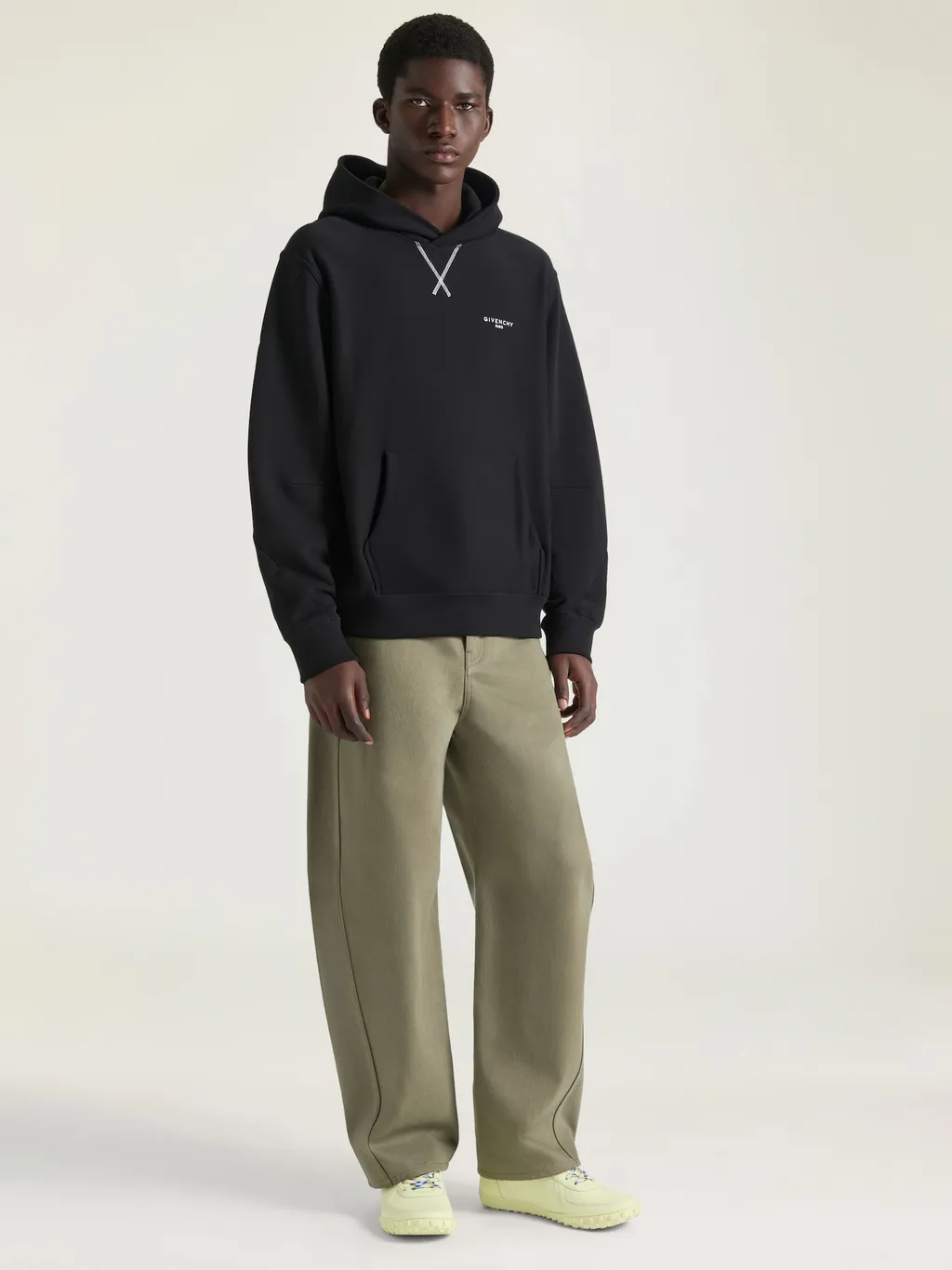 Couture Seam Hoodie In Fleece Embroidered Givenchy Paris