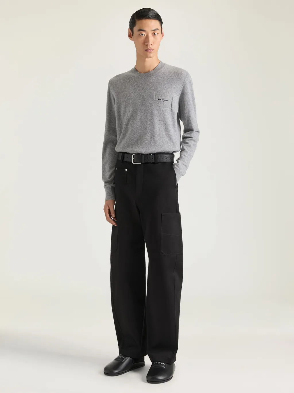 Couture Seam Trousers In Cotton Embroidered Givenchy Paris