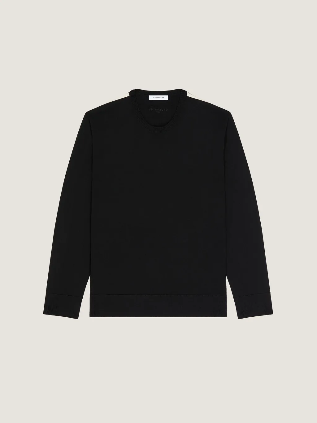 Sweater In Wool With Gros Grain Details