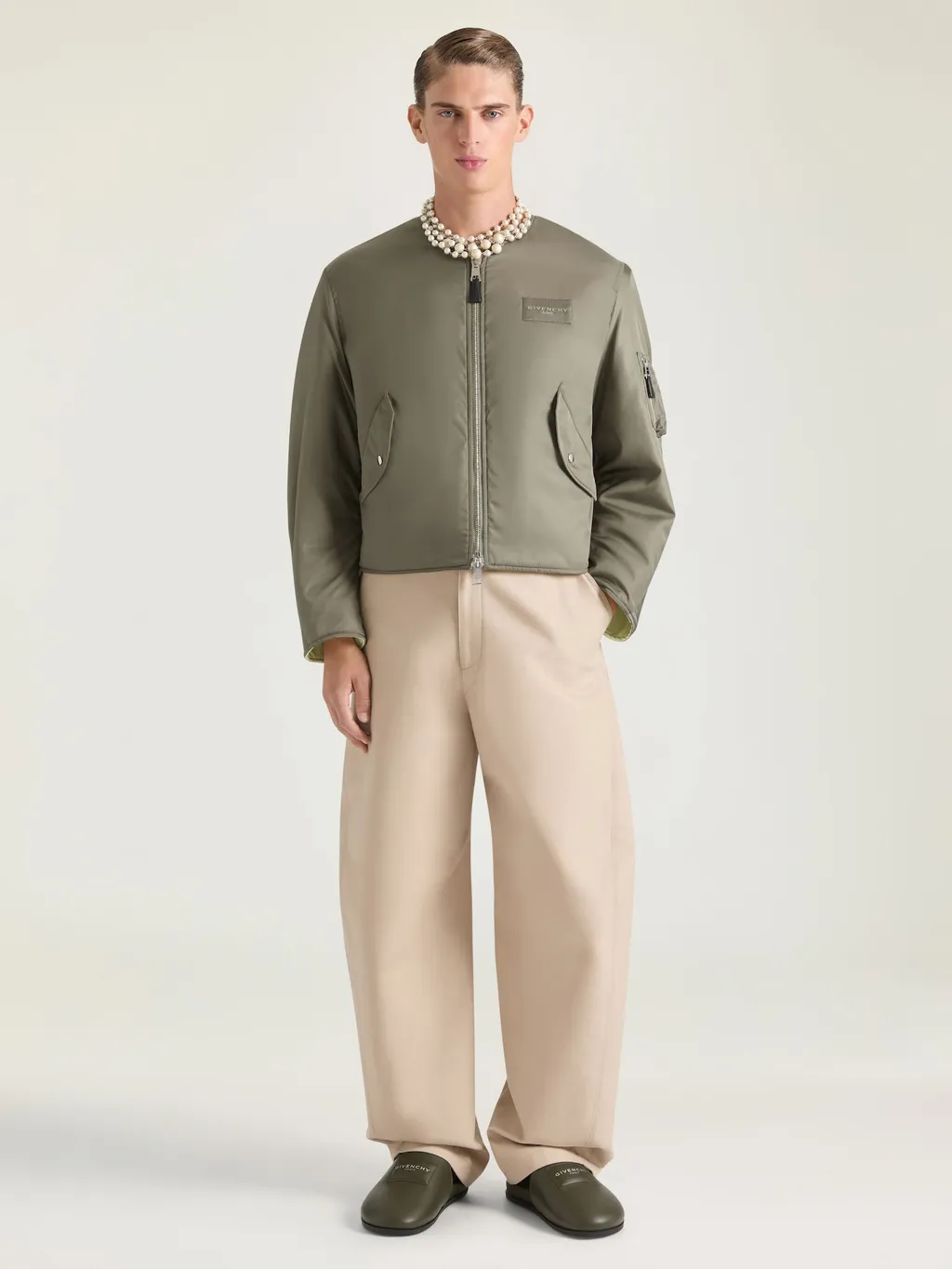 Couture Seam Bomber In Nylon With Givenchy Paris Patch