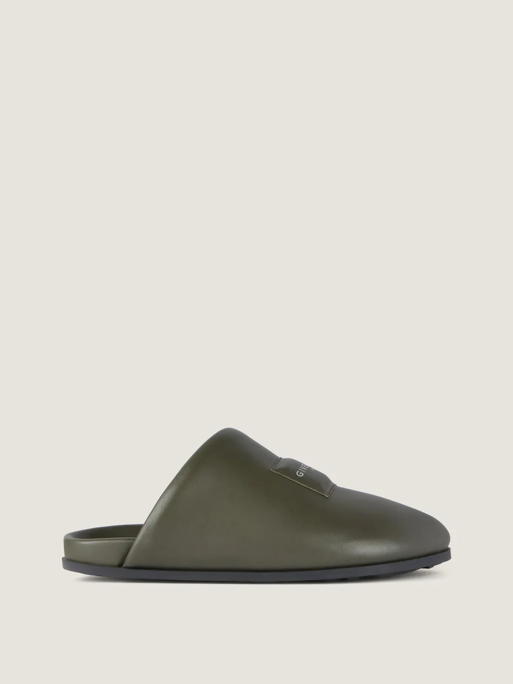 Label Flat Mules In Nappa Leather