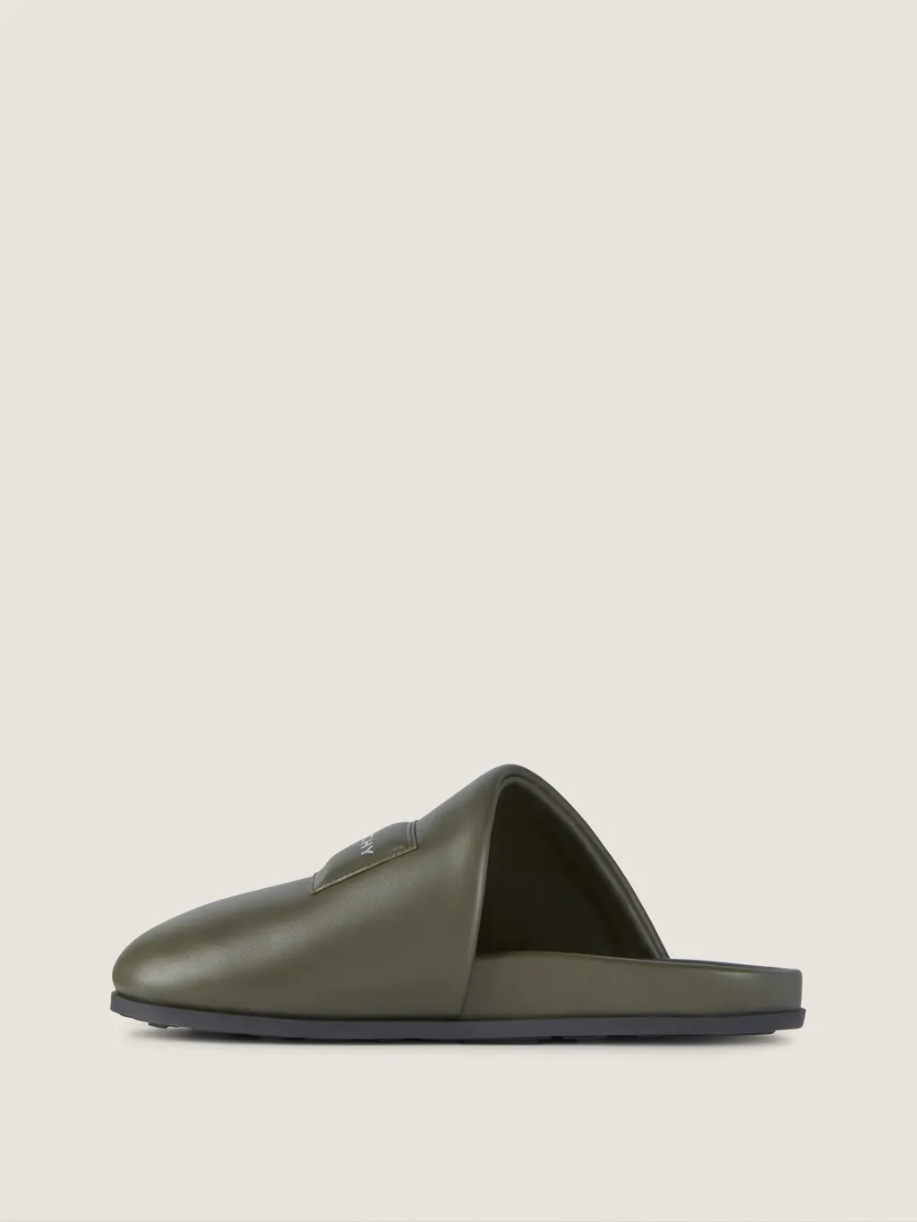 Label Flat Mules In Nappa Leather