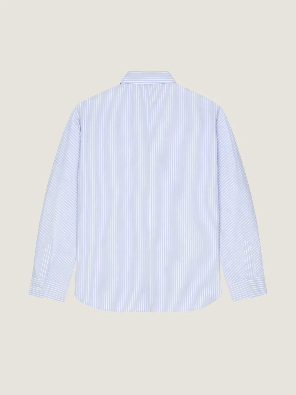 Couture Seam Striped Shirt In Cotton Oxford