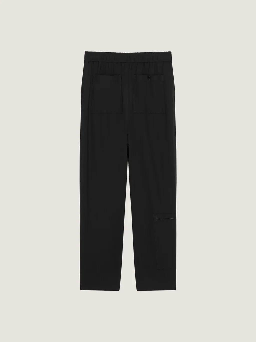 Multi Zip Trousers In Wool Crepe