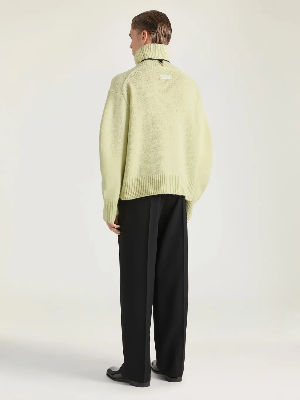 Couture Seam Turtleneck Sweater In Alpaca And Yak Wool