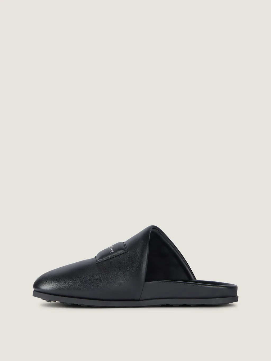 Label Flat Mules In Nappa Leather