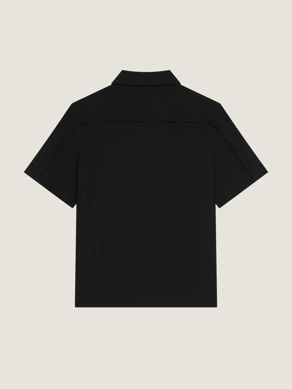 Couture Seam Zipped Shirt In Wool Crepe