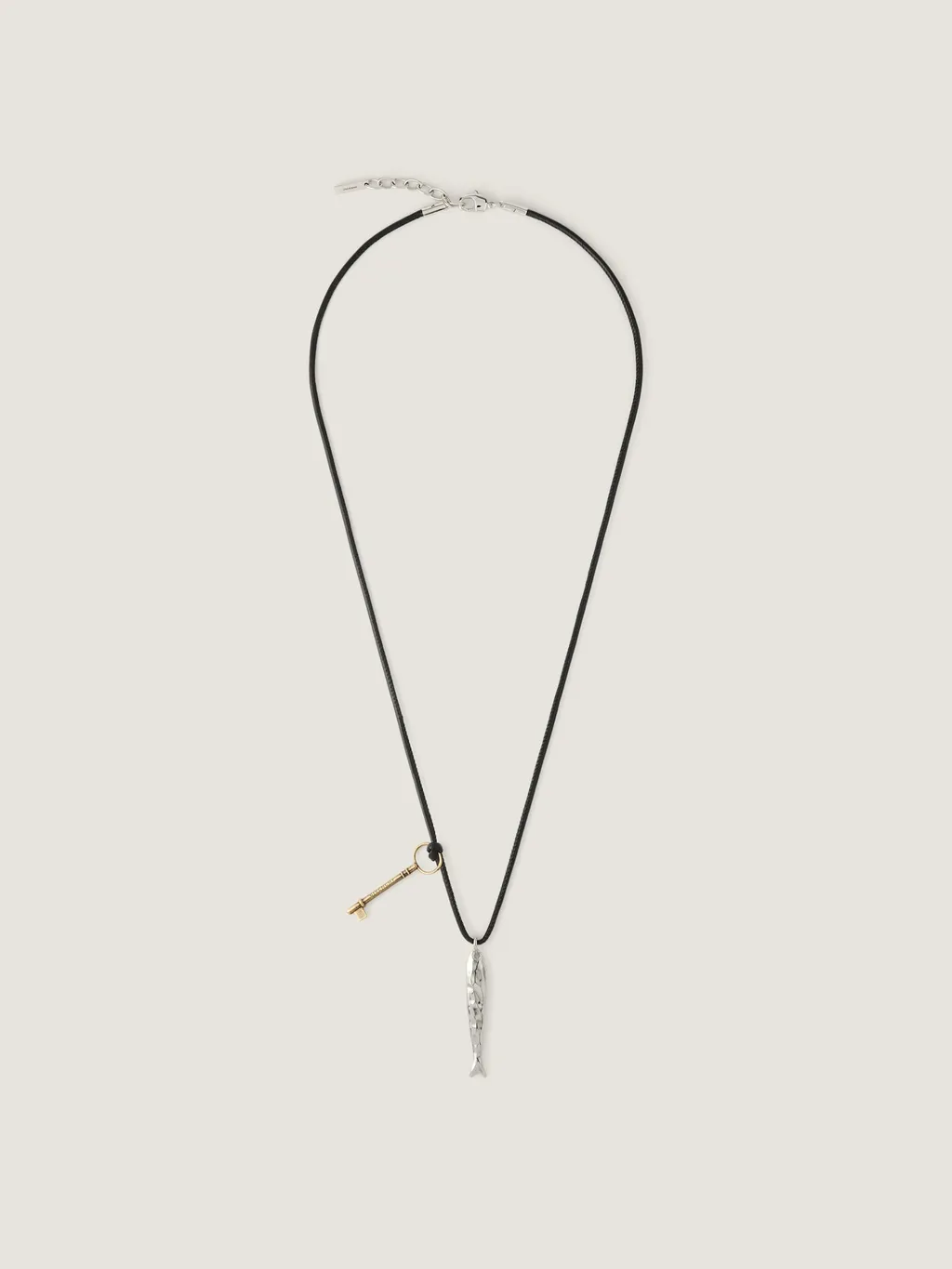Lucky Charms Necklace In Leather And Metal