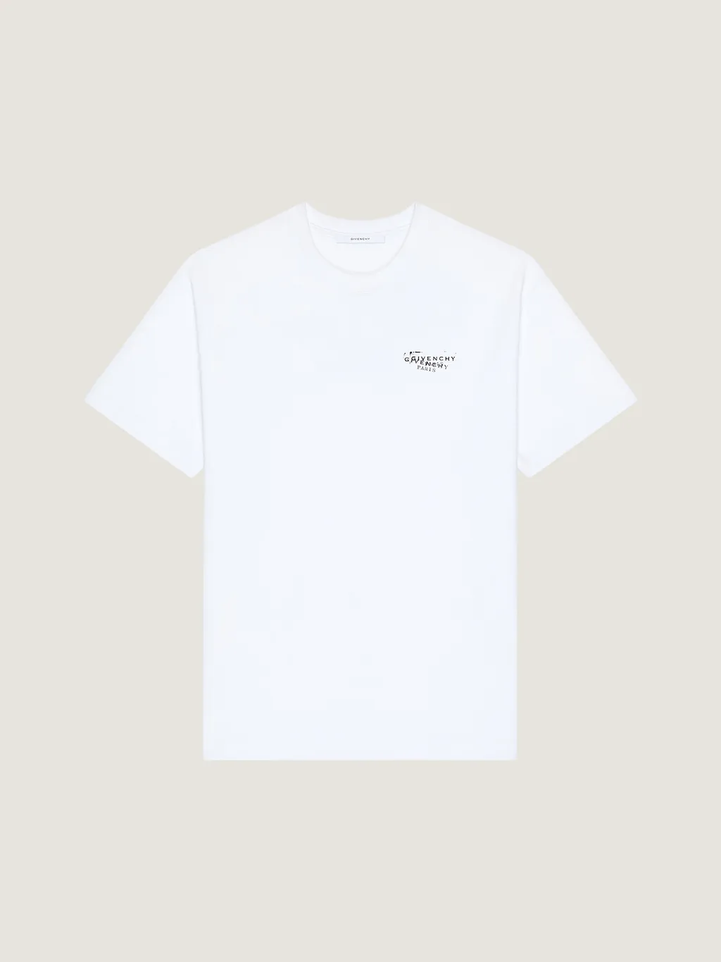 T-Shirt In Cotton With Givenchy Stamp Print