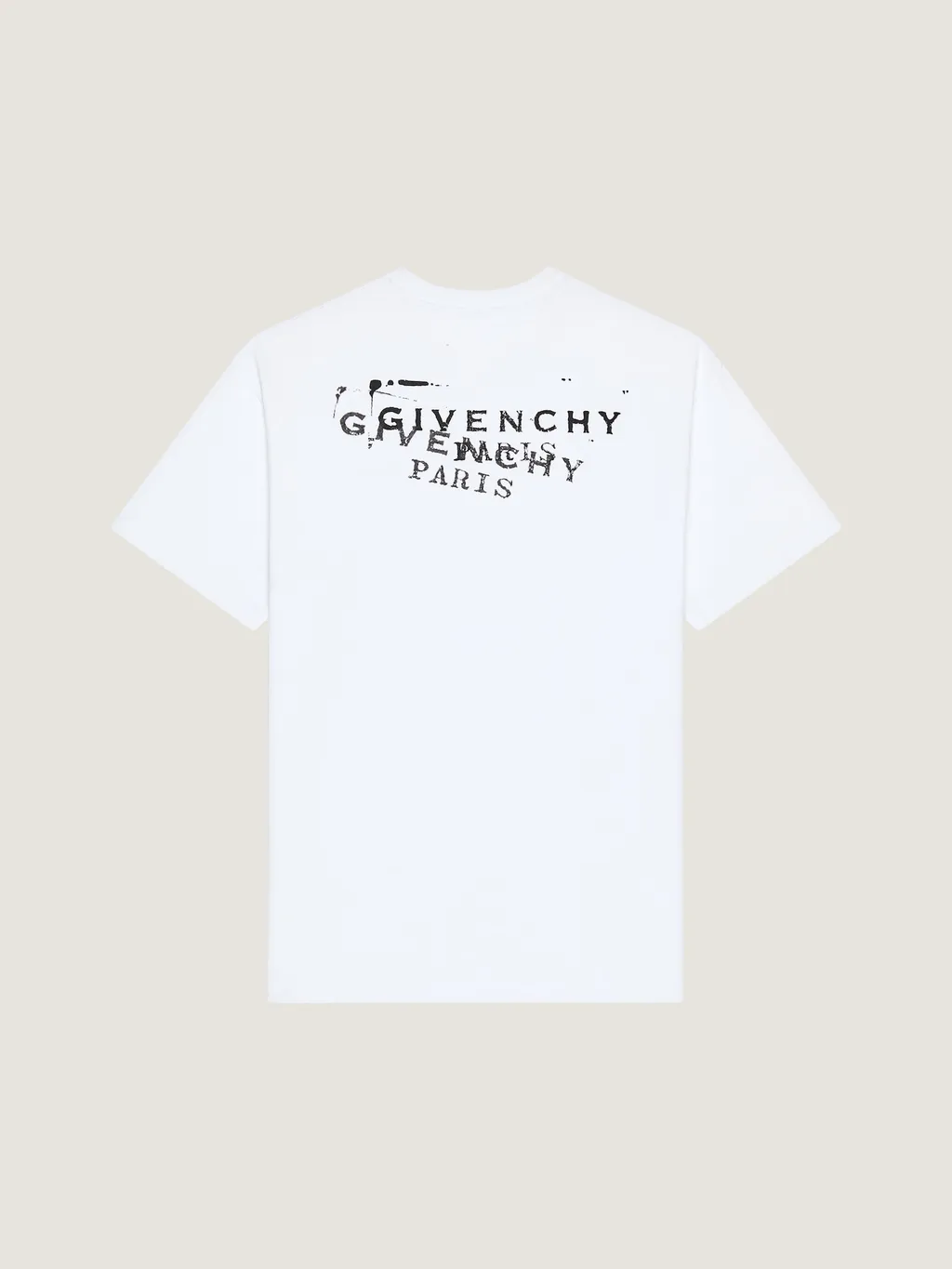 T-Shirt In Cotton With Givenchy Stamp Print