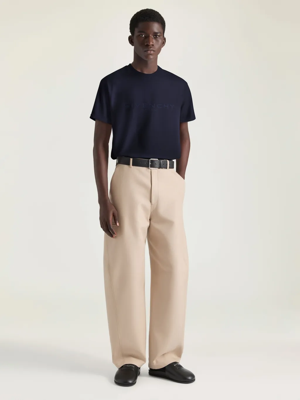 T-Shirt In Cotton And Silk With Givenchy Paris Jacquard