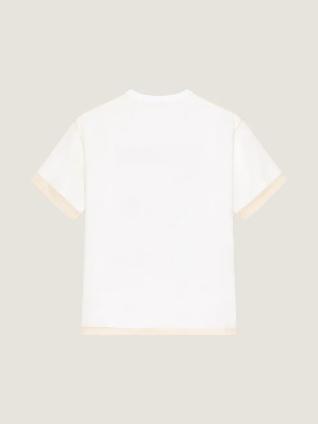 T-Shirt In Cotton And Organza With Surrealism Print